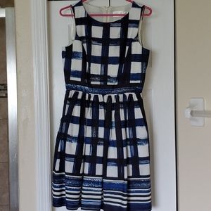 Blue and black dress